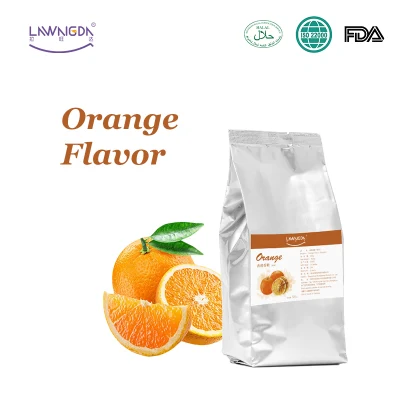 Polvo de sabor a naranja dulce Agente saborizante de naranja comestible para bebidas sólidas Caramelo de tableta efervescente